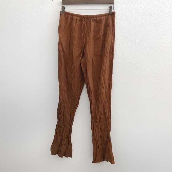 ZARA Viscose Blend Elastic Waist Pants Size Medium - Picture 1 of 9